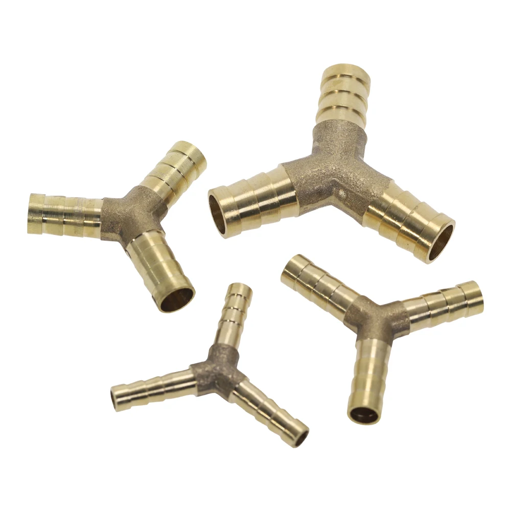 NOLOGO YOCO Brass Splicer Pipe Fitting T X Y U Type Hose Barb 6mm 8mm 10mm 12mm 14mm Copper Barbed Connector Joint Coupler Adapter Color : U Type, Size : 12mm Barb 