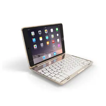 

Wireless Bluetooth Keyboard Case For Apple iPad Mini 1 2 3 A1599 A1600 A1601 Aluminum Alloy Hollow out 7 colour Backlight +gifts
