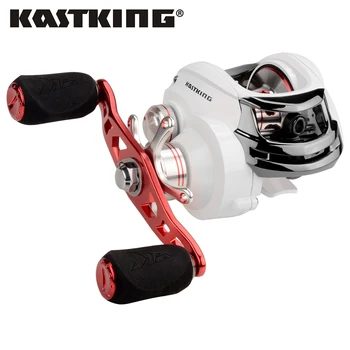 

KastKing Whitemax 8KG/17.6LB Dual Brake System Fishing Reel 12 Ball Bearings 5.3:1 Perfect Low Gear Ratio Baitcasting Reel