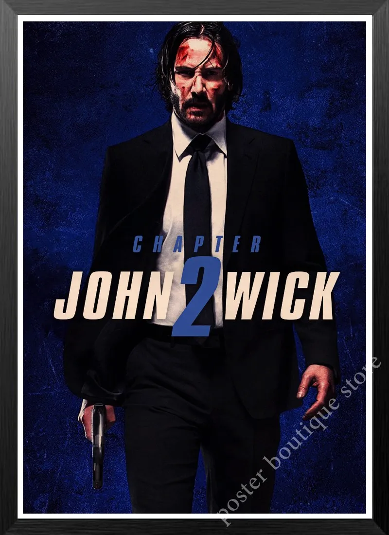 Плакат Джон фитиль/постер фильма Keanu Reeves/ВИНТАЖНЫЙ ПЛАКАТ/украшение гостиной/домашний кафе бар плакат на крафт-бумаге стикер на стену - Цвет: 5