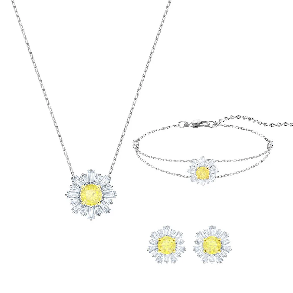 Новинка, ожерелье с цветком от солнца, все женские желтые цирконы, чтобы отправить матери, чтобы отправить ее подруге, ювелирные изделия, лучший выбор, подарок - Цвет: 8