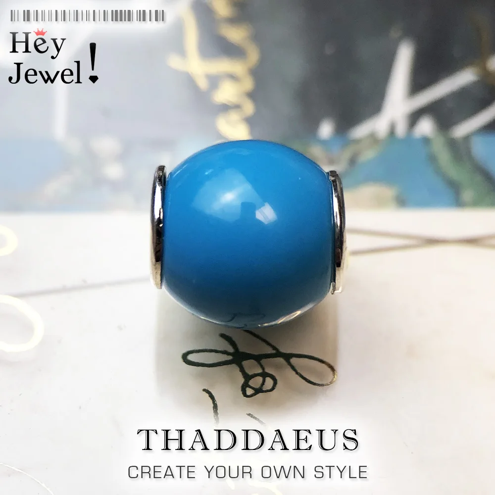 Синие Бусины 2019 новые посеребренные бусины для браслета подвески ожерелье из