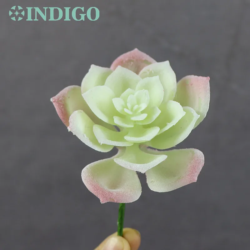 Мини-розовое искусственное суккулентное растение пустынные розовые пластиковые бонсай из цветов зеленое растение украшение стола зеленое растение - Цвет: 1 piece as photo
