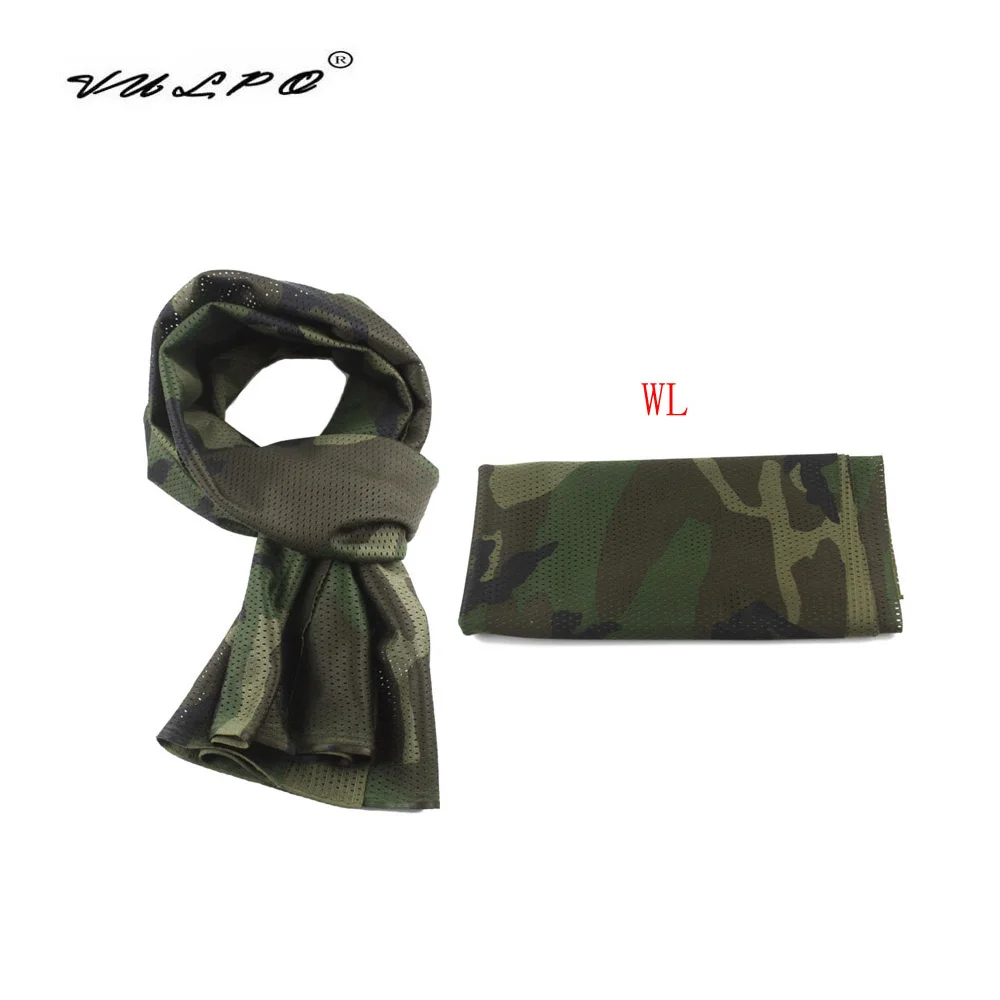 VULPO Outdoor Tactical Military camouflage Scarf Multifunctional Army Mesh Breathable Wrap Mask Shemagh Veil For Airsoft h | Спорт и