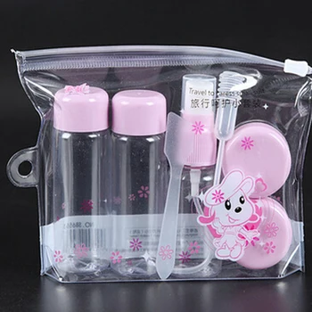 

Mini Makeup Cosmetic Face Cream Pot Bottles Plastic Transparent Empty Make Up Container Bottle Travel Kit Accessories