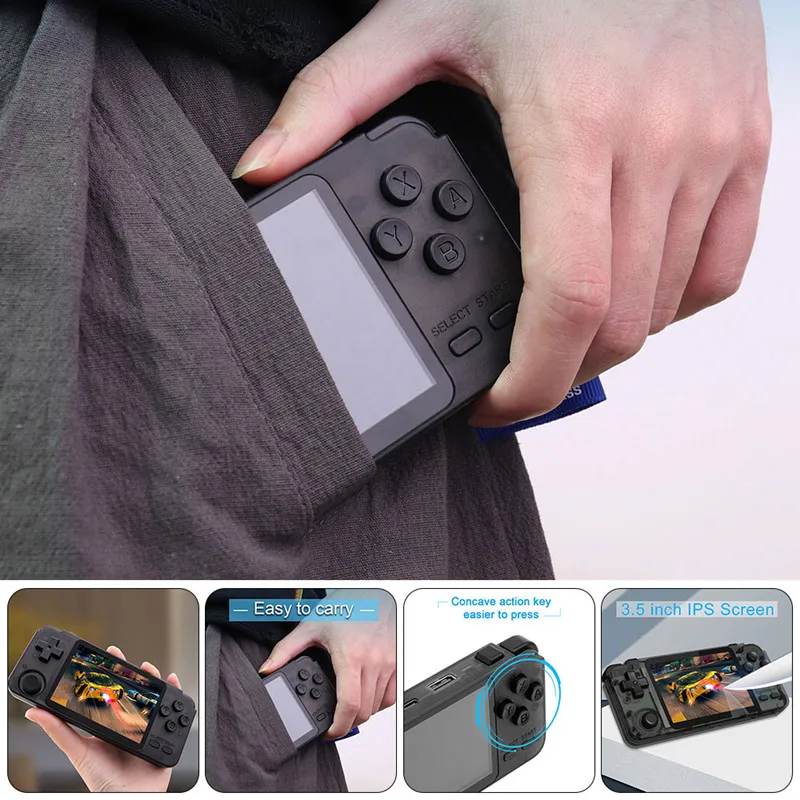 HEYNOW RK2020 Ретро портативная игровая консоль с открытым исходным кодом Linux система 3