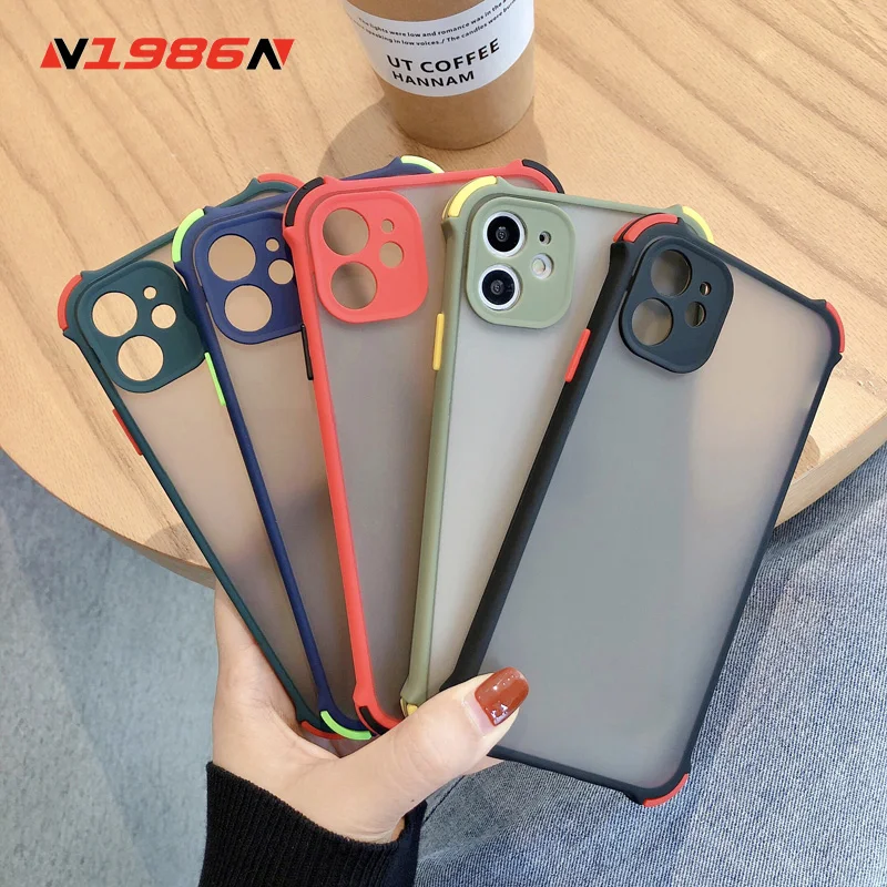 N1986N For iPhone 11 Pro X XR XS Max 7 8 Plus Phone Case Luxury Contrast Color Shockproof Matte Hard PC Phone Case For iPhone 11 N1986N For iPhone 11 Pro X XR XS Max 7 8 Plus Phone Case Luxury Contrast Color Shockproof Matte Hard PC Phone Case For iPhone 11