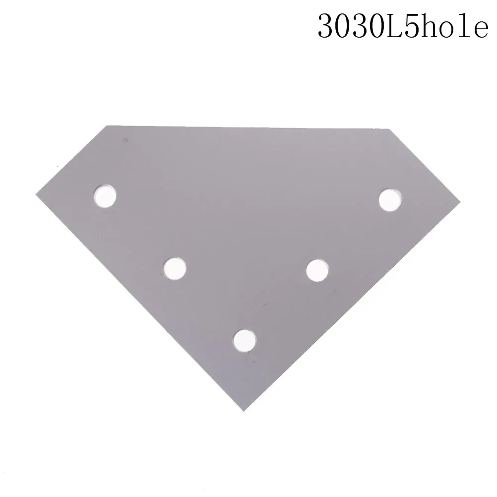 New 6063-T6 Joint Board Plate Corner Angle Bracket Connection Joint Strip for Aluminum Profile 3030 4040 with 5/7 holes