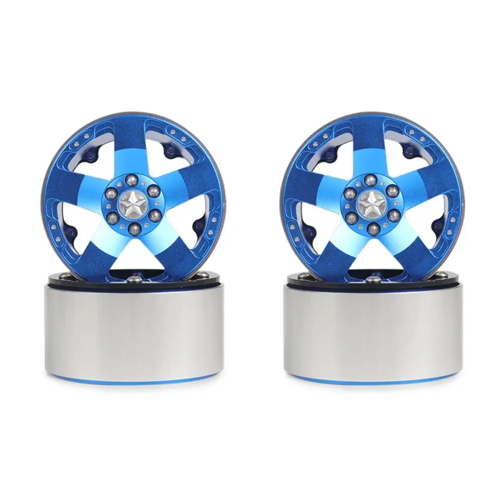 

2019 NEW 4pcs/set Aluminum Alloy 202 Wheels Rims for 1/10 RC Crawler Axial SCX10 SCX10 II 90046 for Traxxas TRX4 D90 Blue Black