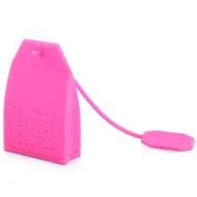 Силиконовый ситечко для заварки чая, розово-красный