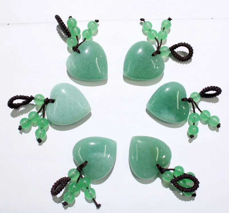 

25mm Heart pendant Natural blue sand stone aventurine Crystal Opal for diy Jewelry making key pendants charms wholesale 6pcs