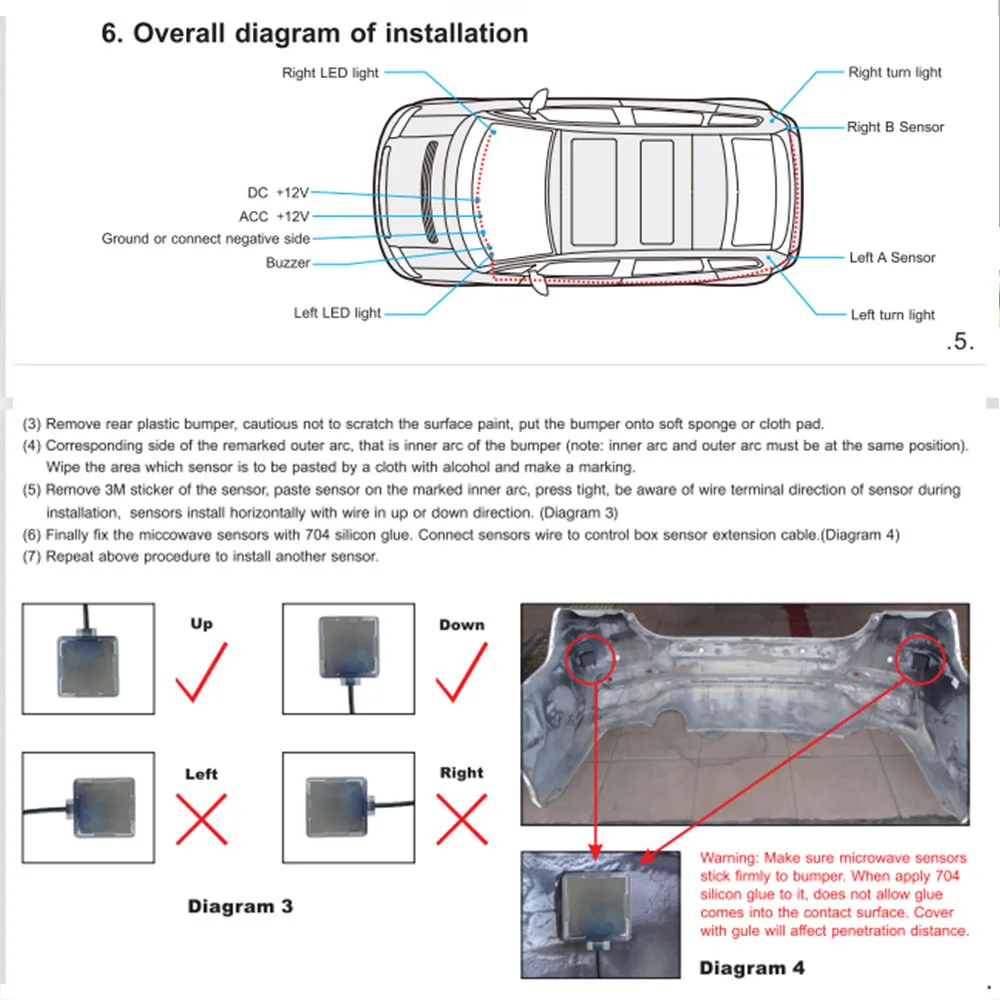 Universal model is suitable for all cars BSD blind spot monitoring, high speed overtaking assist warning