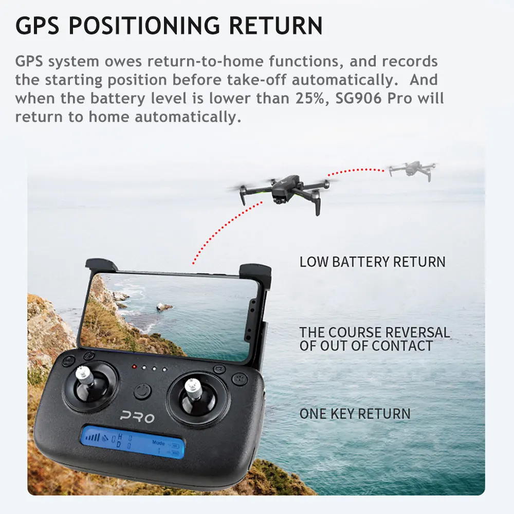 Мини Дрон SG906/SG906 PRO GPS Бесщеточный 4K с камерой 5G Wifi FPV дистанционные игрушки