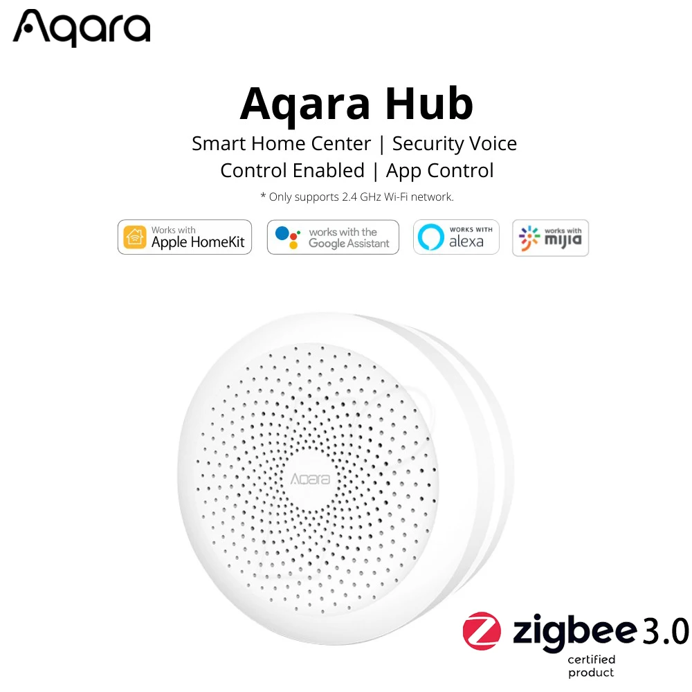 2021 Aqara M1S Hub Gateway RGB Led Night Light Smart Home Zigbee 3.0 Work With Apple Homekit Mi home Mijia App