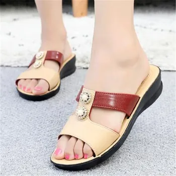 

2020 New Wedge Women Slides Fashion Summer Beach Slippers Peep Toe Roman Gladiator Sandals Platform Butterfly Women's Shoes