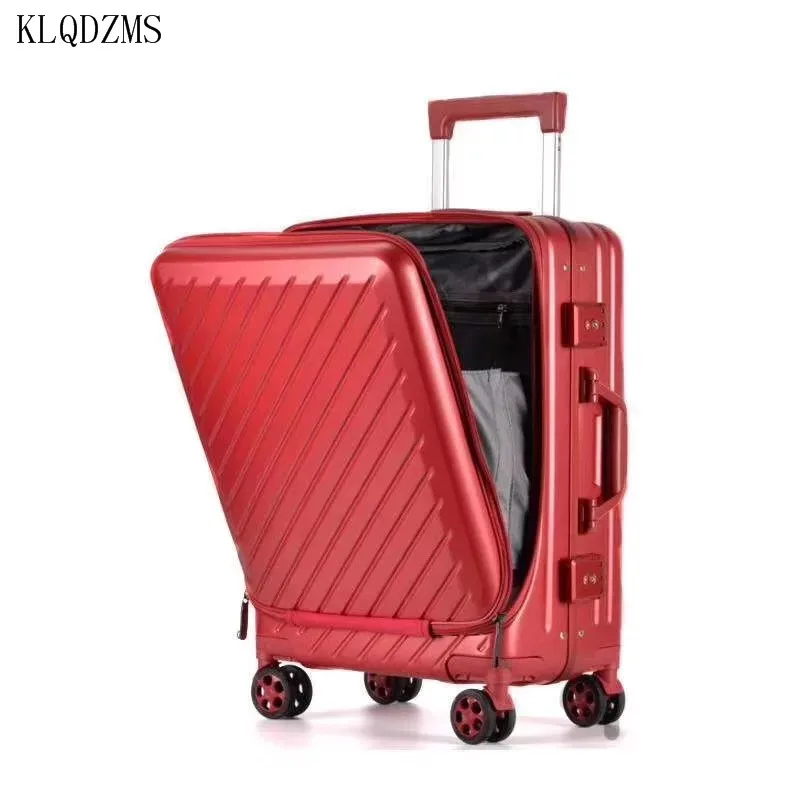 Klqdzms Pc Travel Suitcase Rolling Luggage With Laptop Bag Universal Wheel Men Business Trolley