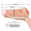 Stretchable Double Penis Vibrator Sleeve Imitating Penis Enlargement Sex Toys for Men Condoms Male Cock Extender Dildo Enhancer 1