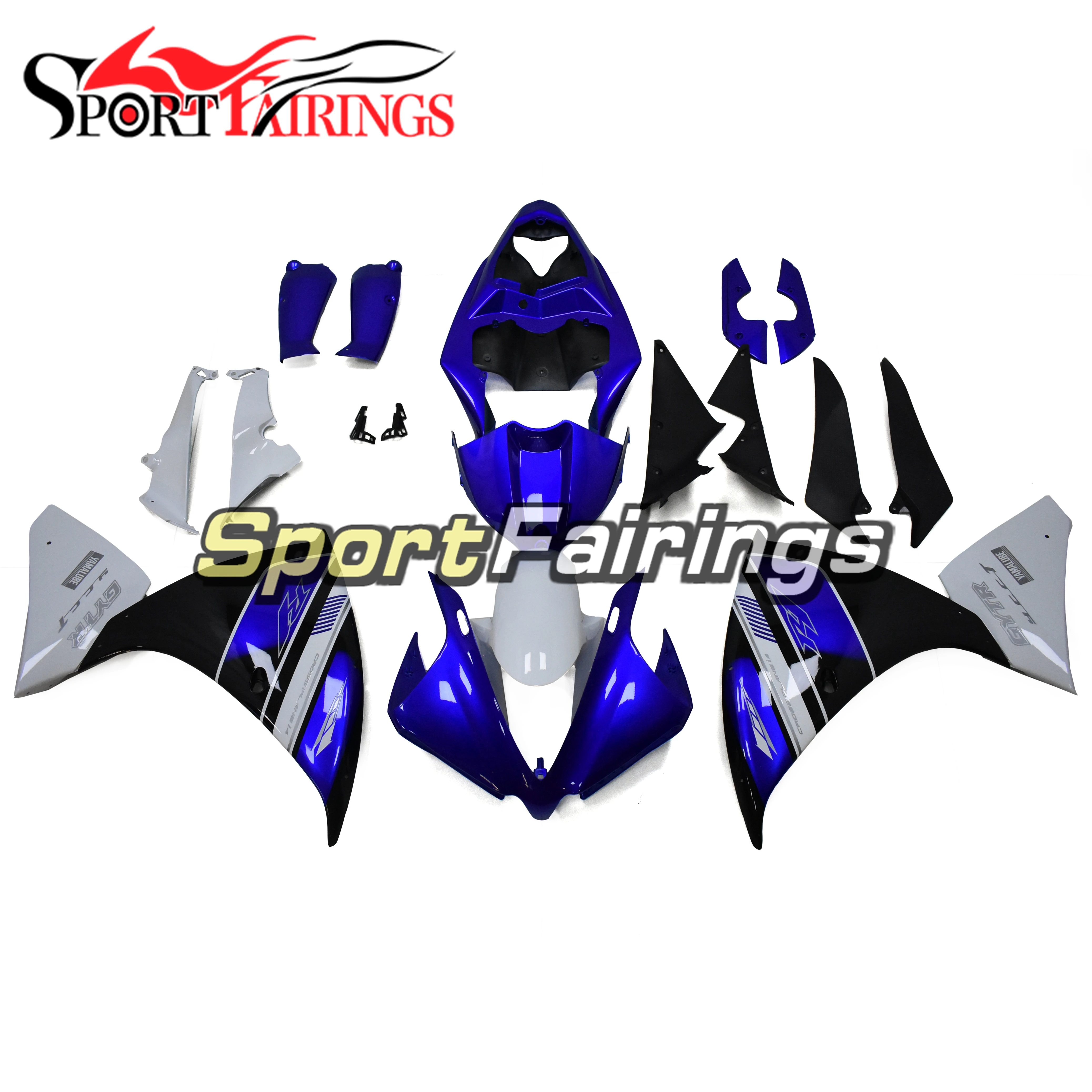 Полный комплект обтекателей для Yamaha YZF R1 2012 2013 литьевой ABS пластиковый комплект обтекателей для мотоциклов ABS Cowling белый синий