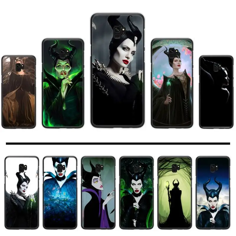 Черный мягкий чехол Maleficent для телефона Samsung S6 S7 edge S8 S9 S10 e plus A10 A50 A70 note8 J7 2017 |
