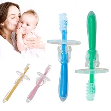 4 цвета, милая мягкая силиконовая зубная щетка, уход за полостью рта для детей, Новинка