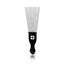 Salon Use Black Metal African American Square Pick Hair Combs Black Fist Curly Hair Afro Hair Comb For Hairdressing Styling Tool