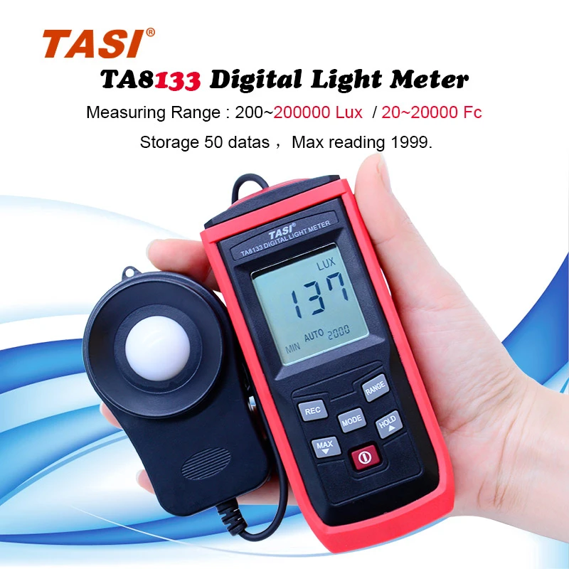 brightness meter photometer tester toors 100000Lux Digital LCD