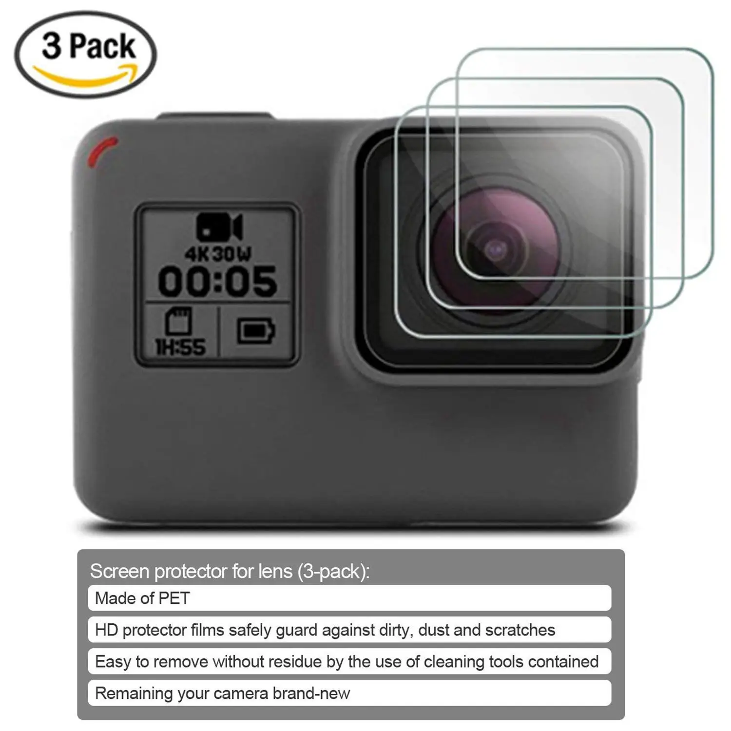 Аксессуары для GoPro Hero HD()/6/5 Black Label стартовый набор дорожный Чехол маленький+ Корпус чехол+ Экран протектор+ крышка объектива+ S