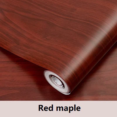 Red maple ПВХ самоклеющиеся водонепроницаемые кожуры и самоклеящиеся обои домашний Декор Гостиная спальня детская комната маслостойкая Съемная контактная бумага - Цвет: Red maple