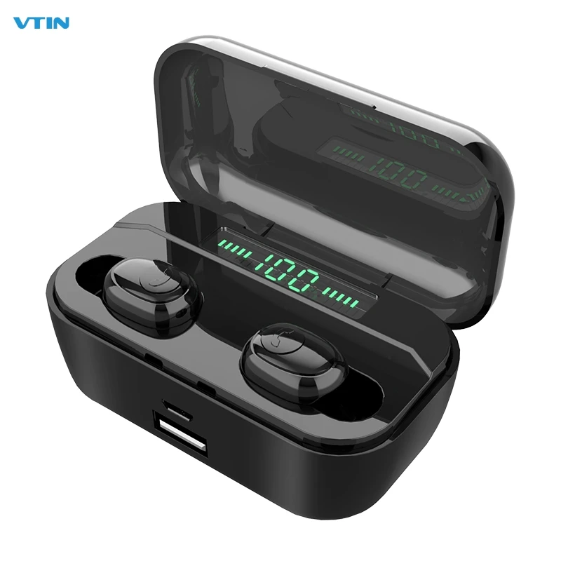 Wireless Bluetooth Earphone In Ear IPX7 Waterproof Buds with LED Digital Display 3500mAh Charging Box | Электроника