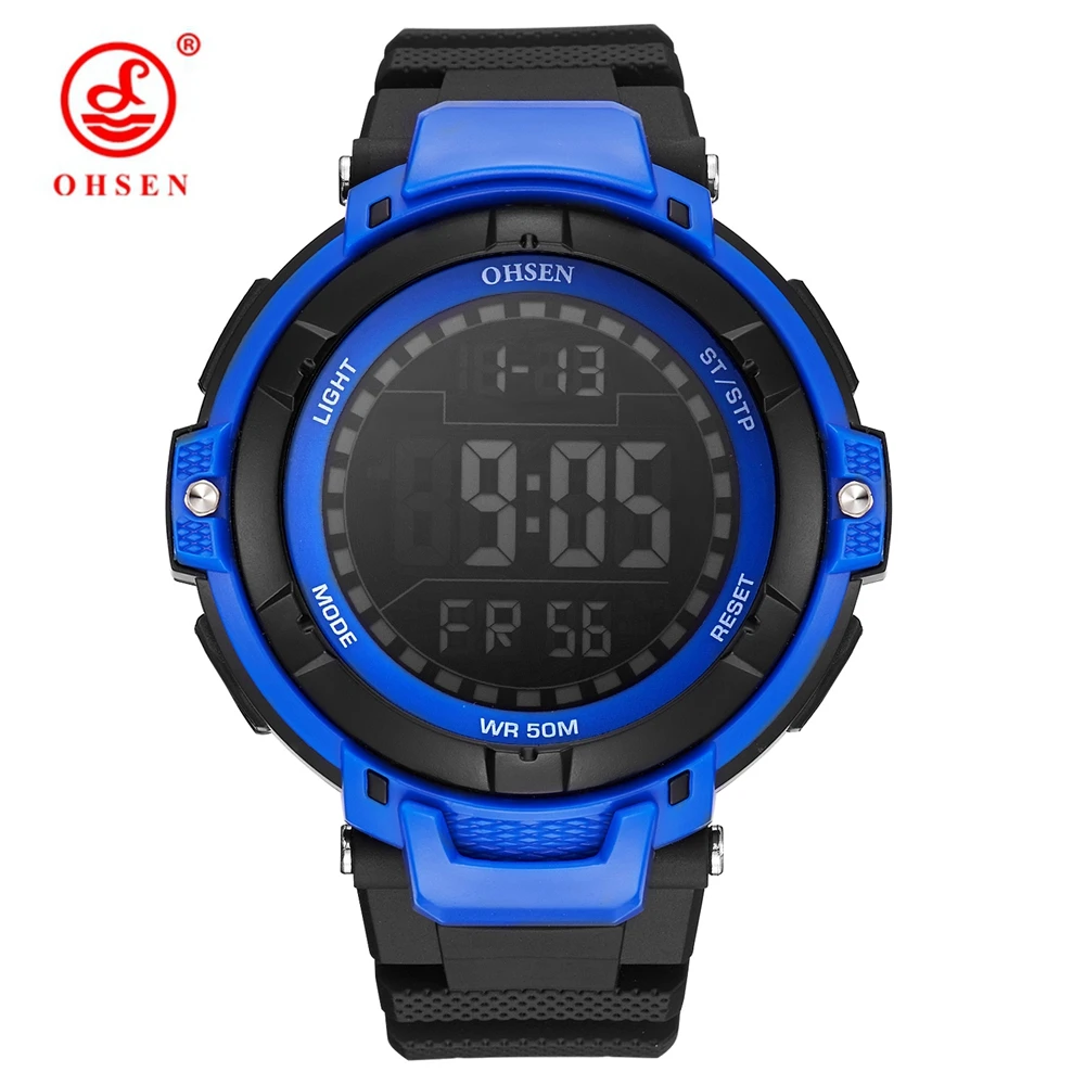 

New Arrival OHSEN LED Digital Watch Waterproof Running Outdoor Sport Watch with Stopwatch Alarm Wristwatches Relogio Masculino