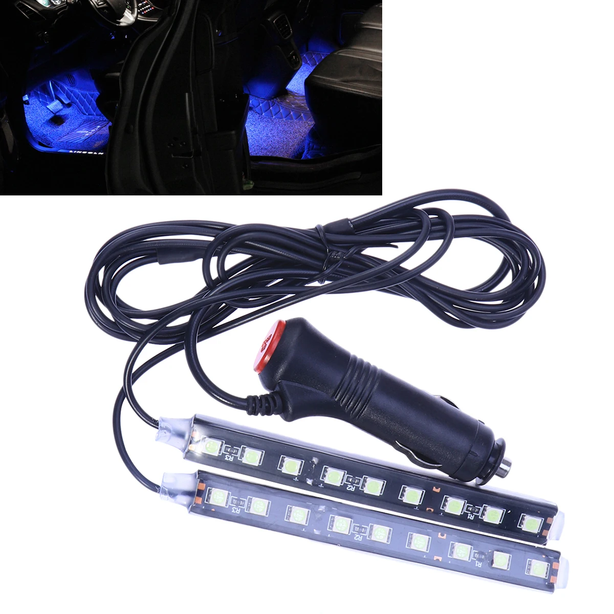 1 шт. автомобильные интерьерные неоновые огни полосы 18 светодиодный