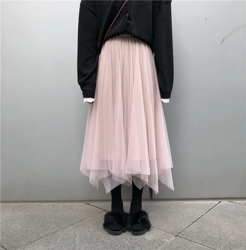 Юбка с высокой талией, faldas mujer, модный стиль, осень, Империя, плиссированная, из кусков, женская одежда, элегантная, moda feminina, для девушек