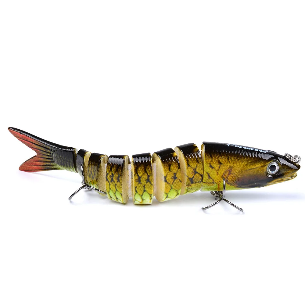 

1pcs Fishing Lure 13cm 18.9g 3D Eyes 8-Segment Lifelike Fishing Hard Lure Crankbait With 2 Hook Fishing Baits Pesca Cebo