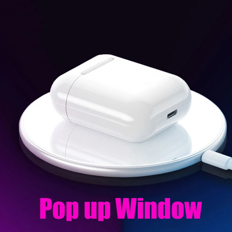 Original i9000 tws 1:1 Smart Sensor Pop Up Earbuds Black Wireless Charging Bluetooth Earphones pk H1 Chip i200 i500 tws