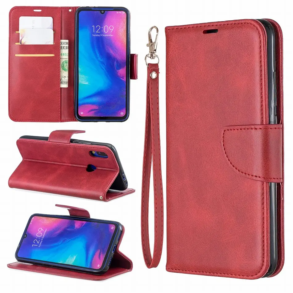 Кожаный флип чехол из овечьей кожи для Xiaomi Redmi K20 7A 6 Pro 6A 5 Plus Винтажный Note 4 4X 5A Y1 Poco F1