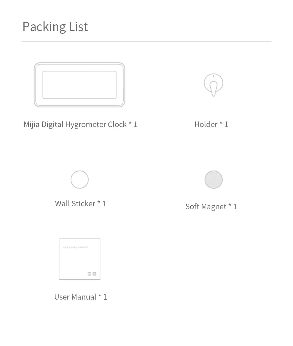Xiaomi Mijia BT4.0, беспроводные умные электрические цифровые часы, ЖК-дисплей, измерение температуры, инструменты, наружный гигрометр, термометр 2