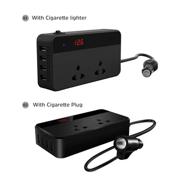 

Multi-Function Inverter Car 220V 12V 200W 4 USB Inverter Adapter Converter Charger Digital Display Univesal For Car Houseland