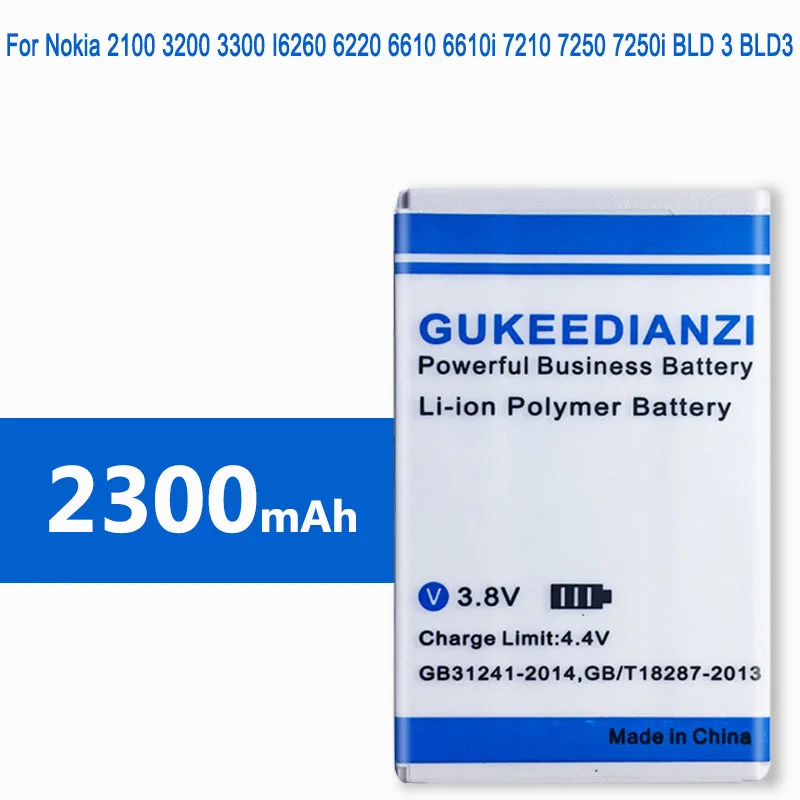 BLD-3 аккумулятор большой емкости для Nokia 2100 3200 3300 I6260 6220 6610 6610i 7210 7250 7250i BLD 3 BLD3