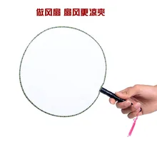 Ручной работы круглый веер раскраска круглый фанный секторный пустой круглый Шелковый веер виска веер креативный Сделай Сам Изобразительное искусство окрашенный материал