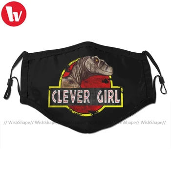 

Jurassic Park Mouth Face Mask Clever Girl Facial Mask Facial Mask Polyester for Adult Lovely with Filters Mask