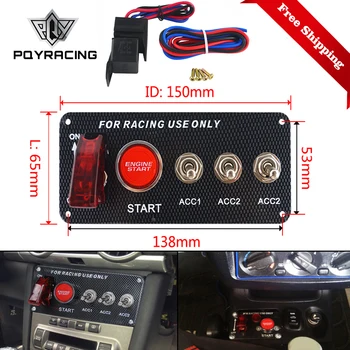

Ignition Switch Panel DC 12V 15*6.6*6.3cm For Racing Car LED Toggle Engine Start Push Button Accessory Dropship QT313