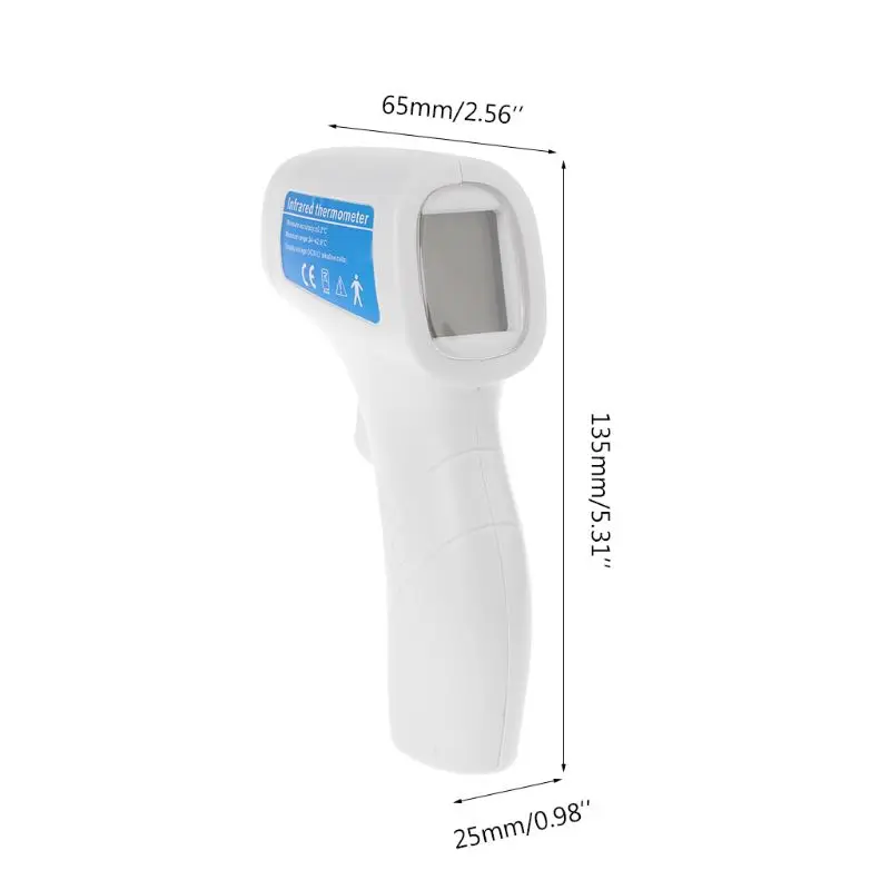 Body Temperature Gun Infrared Forehead Thermometer Fever Measure Meter IR Non Contact for Child Adult