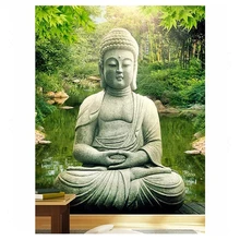 5D DIY Алмазная картина на заказ Будда дзен 3d вышивка алмазная живопись портрет вышивки крестом полный квадратный круглый настенный Декор для дома