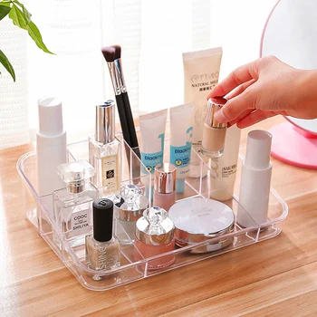 

2PCS/set Makeup Cosmetic Storage Box Desk Bathroom Organizer Large Capacity Makeup Display Case Brush Lipstick Holder