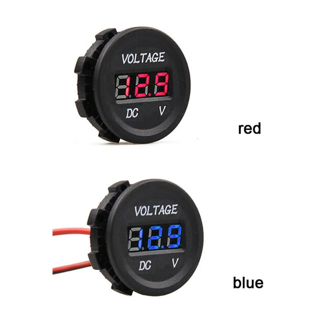 Battery Voltmeter DC LED Digital Display Car Motorcycle Voltmeter Tester Mini DC Voltage Gauge Electrical Meter