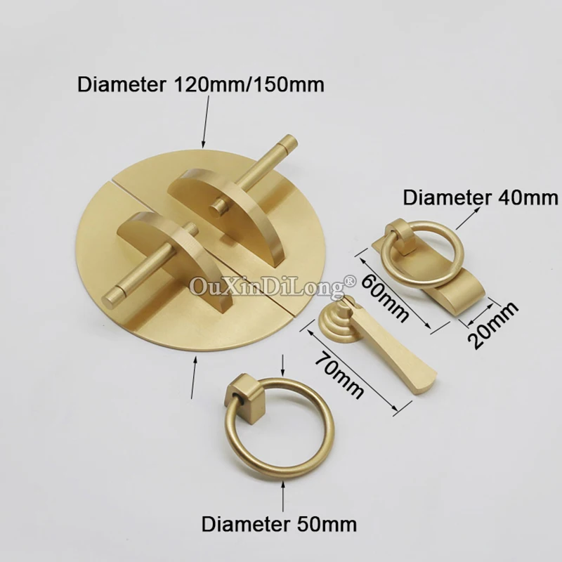 10PCS or 5Pairs European Pure Brass Kitchen Cabinet Door Handles Cupboard Wardrobe Drawer TV Cabinet Pulls Handles& Knobs