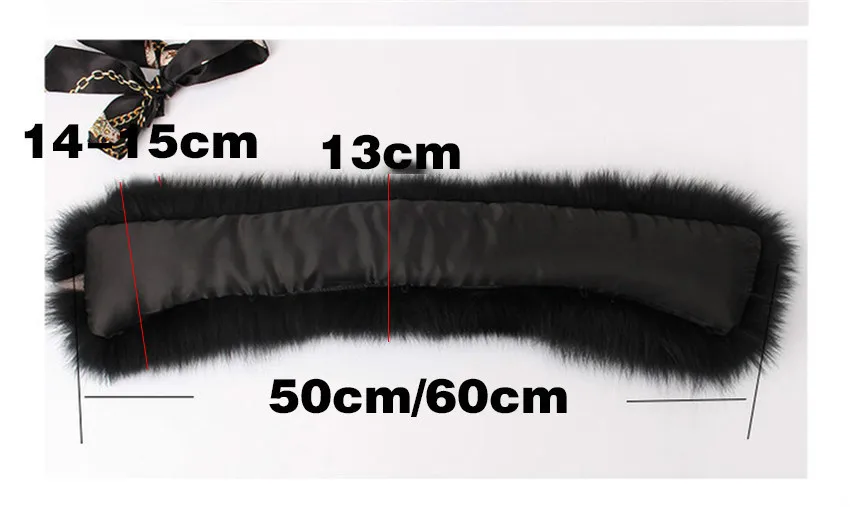 Натуральный шарф из лисьего меха, модный квадратный шарф, зимний воротник из лисьего меха, пальто, свитер, шарф, воротник с пуговицами, L13