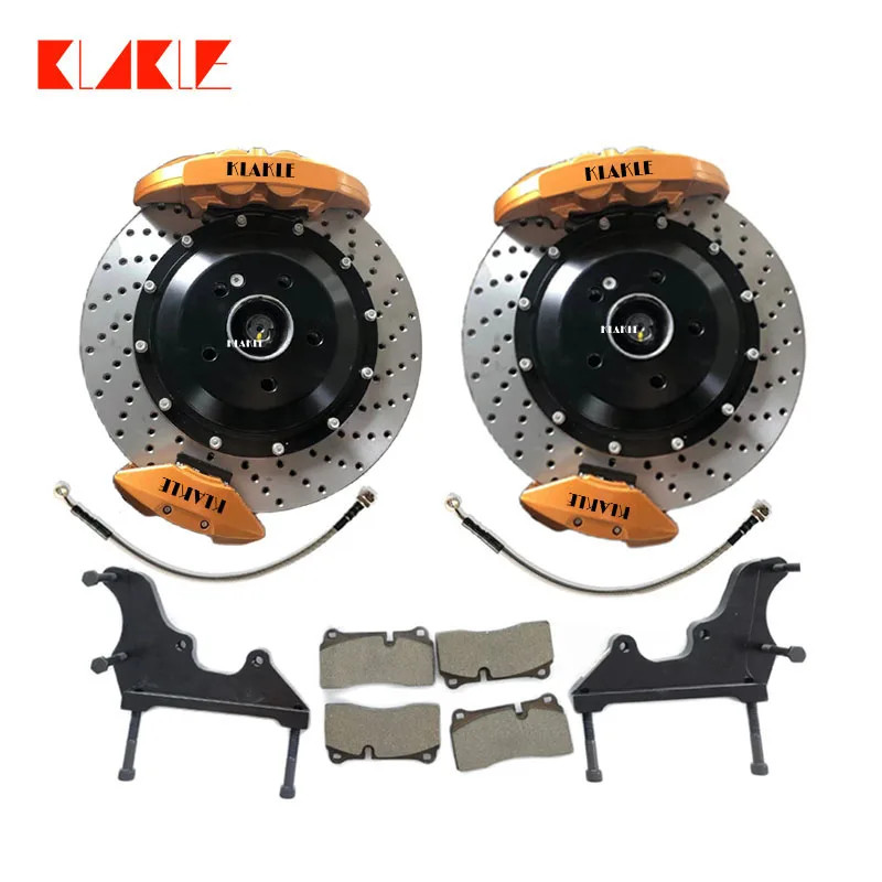 

KLAKLE Designer ANG 4 Rear Dual Brake Caliper 380*28mm Drilled And Slotted Disc For Mercedes Benz E200 W213 2019 Rear Wheel R19