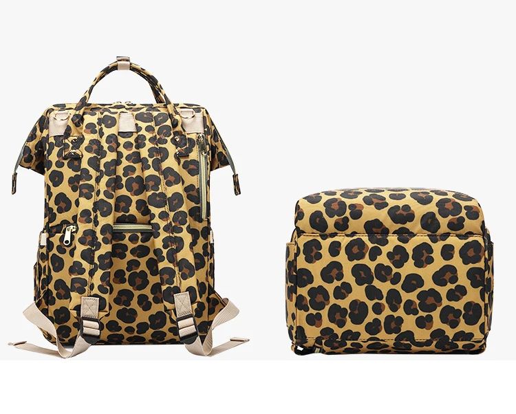 Сумка для подгузников Леопард рюкзак для путешествий Леопард для мужчин Мумия уход за ребенком подгузники сумка для коляски большая емкость водонепроницаемый деловой ребенок