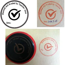 Печать учителя проверяется и градуируется Индивидуальное Имя штамп Самостоятельная Заправка чернилами для оценки подарка школы